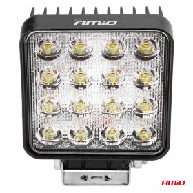 AMIO Pracovné LED svetlo 16x LED AWL05 EMC 108x108 48W FLAT 9-60V_thumb6