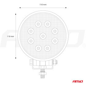 AMIO Pracovné LED svetlo AWL04 9 LED FLOOD 9-60V_thumb4