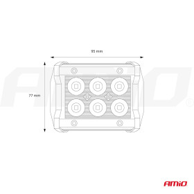 AMIO Pracovné LED svetlo AWL17 6LED FLOOD 9-36V_thumb8