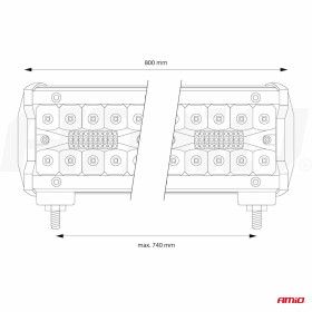 AMIO Pracovné LED svetlo AWL31 220LED COMBO 9-36V_thumb5