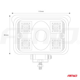 AMIO Pracovné LED svetlo AWL32 17 LED COMBO 9-36V_thumb8