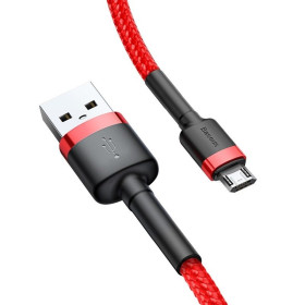 AMIO kábel USB na micro USB BASEUS Cafule 1,5A 200cm červený_thumb5