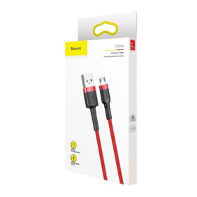 AMIO kábel USB na micro USB BASEUS Cafule 1,5A 200cm červený_thumb6