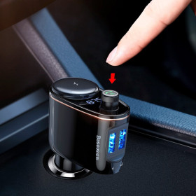 AMIO vysielač FM BASEUS 2x USB bluetooth čierny_thumb7