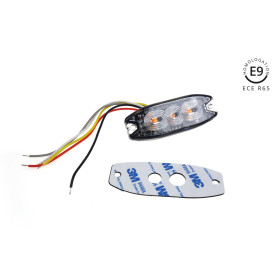 AMIO výstražné osvetlenie oranžové 3x3W LED R65 R10 12/24V IP67_thumb3