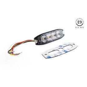 AMIO výstražné osvetlenie oranžové 4x3W LED R65 R10 12/24V IP67_thumb3