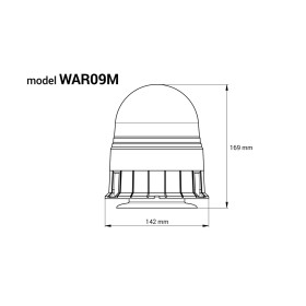 AMIO výstražný LED maják WAR09M, ECE R10 60LED 12/24V IP56_thumb3