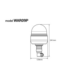 AMIO výstražný LED maják WAR09P, ECE R10 R65 39LED 12/24V IP56_thumb3