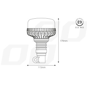 AMIO výstražný maják W03P tyčový Flexi R65 R10 36LED 12 / 24V IP56_thumb6