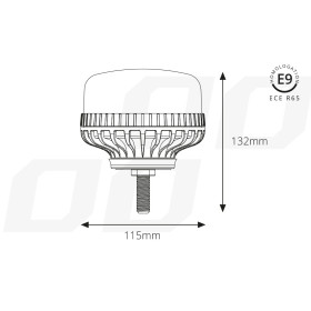 AMIO výstražný maják W03SB na jednu skrutku R65 R10 36LED 12/24 V IP56_thumb4