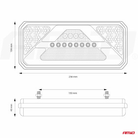 AMIO svetlo zadné združené LED dynamické ĽAVÉ RCL-02-L_thumb13