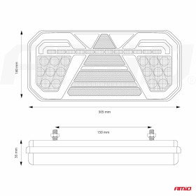 AMIO svetlo zadné združené LED dynamické ĽAVÉ RCL-04-L_thumb15