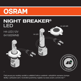 Osram H4 LED NIGHT BREAKER +230% 64193DWNB 6000K 2ks_thumb6