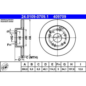 ATE Brzdový kotúč plny Ø260mm 24.0109-0709.1_thumb2