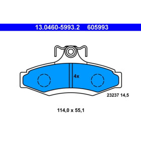 ATE Sada brzdových platničiek 13.0460-5993.2_thumb2