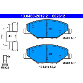 ATE Sada brzdových platničiek 13.0460-2612.2_thumb2