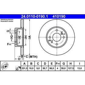 ATE Brzdový kotúč plny Ø252mm 24.0110-0190.1_thumb2