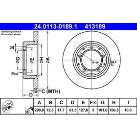 ATE Brzdový kotúč plny Ø290mm 24.0113-0189.1_thumb2