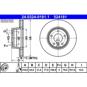 ATE Brzdový kotúč vetraný Ø310mm 24.0324-0181.1_thumb2