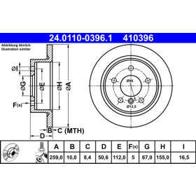 ATE Brzdový kotúč plny Ø259mm 24.0110-0396.1_thumb2