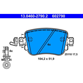 ATE Sada brzdových platničiek 13.0460-2790.2_thumb2