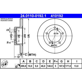 ATE Brzdový kotúč plny Ø290mm 24.0110-0192.1_thumb2