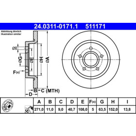 ATE Brzdový kotúč plny Ø271mm 24.0311-0171.1_thumb2