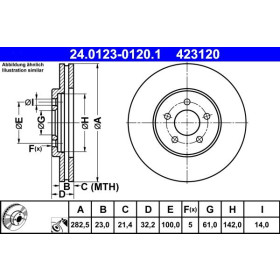 ATE Brzdový kotúč vetraný Ø283mm 24.0123-0120.1_thumb2