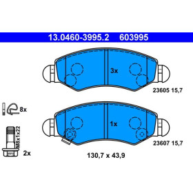 ATE Sada brzdových platničiek 13.0460-3995.2_thumb2
