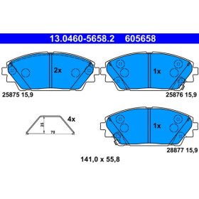 ATE Sada brzdových platničiek 13.0460-5658.2_thumb2