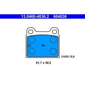 ATE Sada brzdových platničiek 13.0460-4036.2_thumb2