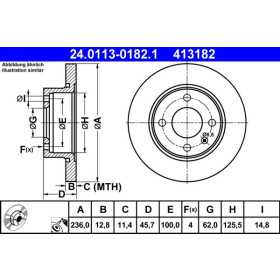 ATE Brzdový kotúč plny Ø236mm 24.0113-0182.1_thumb2