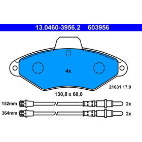 ATE Sada brzdových platničiek 13.0460-3956.2_thumb2