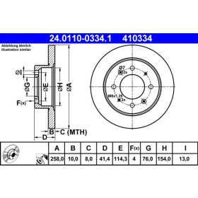 ATE Brzdový kotúč plny Ø258mm 24.0110-0334.1_thumb2