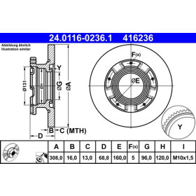 ATE Brzdový kotúč plny Ø308,0mm 24.0116-0236.1_thumb2