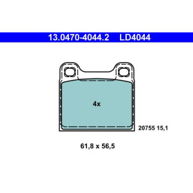 ATE Sada brzdových platničiek 13.0470-4044.2_thumb2