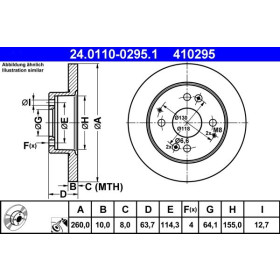 ATE Brzdový kotúč plny Ø260mm 24.0110-0295.1_thumb2