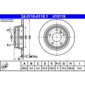 ATE Brzdový kotúč plny Ø300mm 24.0110-0118.1_thumb2