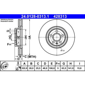 ATE Brzdový kotúč vetraný Ø322,0mm 24.0128-0313.1_thumb2