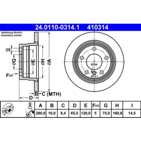 ATE Brzdový kotúč plny Ø280mm 24.0110-0314.1_thumb2