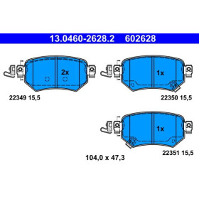 ATE Sada brzdových platničiek 13.0460-2628.2_thumb2