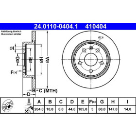 ATE Brzdový kotúč plny Ø264mm 24.0110-0404.1_thumb2