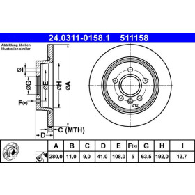 ATE Brzdový kotúč plny Ø280mm 24.0311-0158.1_thumb2