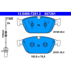 ATE Sada brzdových platničiek 13.0460-7281.2_thumb2