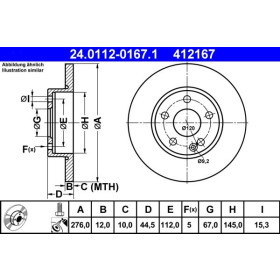 ATE Brzdový kotúč plny Ø276mm 24.0112-0167.1_thumb2