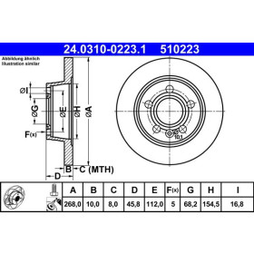 ATE Brzdový kotúč plny Ø268mm 24.0310-0223.1_thumb2