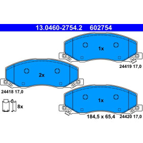 ATE Sada brzdových platničiek 13.0460-2754.2_thumb2