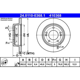 ATE Brzdový kotúč plny Ø262mm 24.0110-0368.1_thumb2