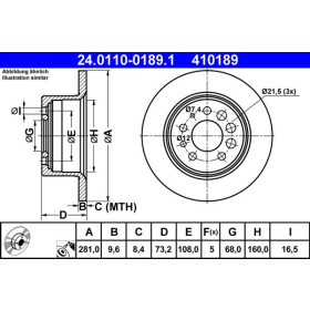 ATE Brzdový kotúč plny Ø281mm 24.0110-0189.1_thumb2