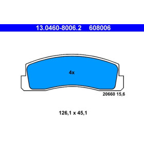 ATE Sada brzdových platničiek 13.0460-8006.2_thumb2